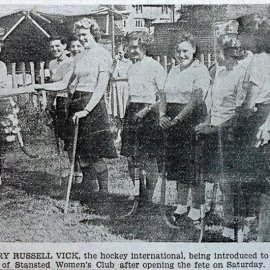 Stansted Hockey Club members at the 1952 fete.