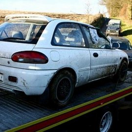 Victims car from the Stansted suicide by cop in 2007